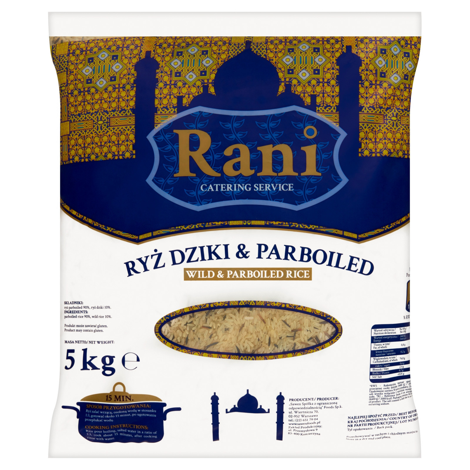 Rýže divoká & parboiled 5 kg Rani