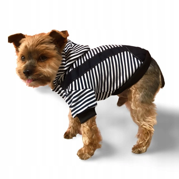 Surtep Animals Pruhovaná zimní mikina pro psa Barva: Modrá, Velikost: 7XL