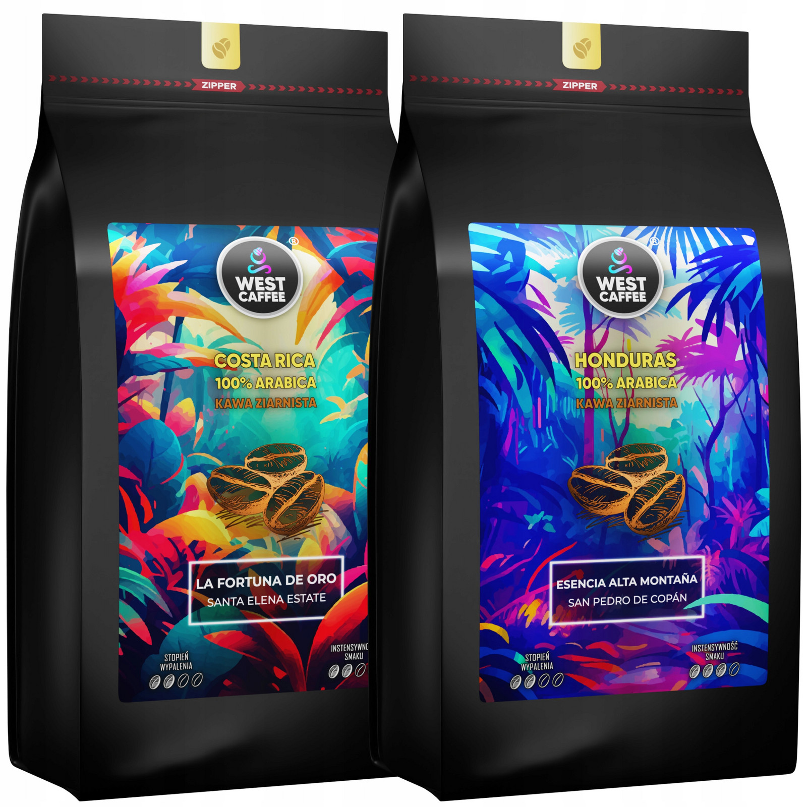 Káva Zrnková Set 2kg Kostarika Honduras 100% Arabica Čerstvě Vypálená