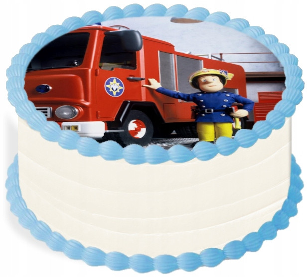 oplatek na dort 14 cm Požárník Sam Narozeniny Party