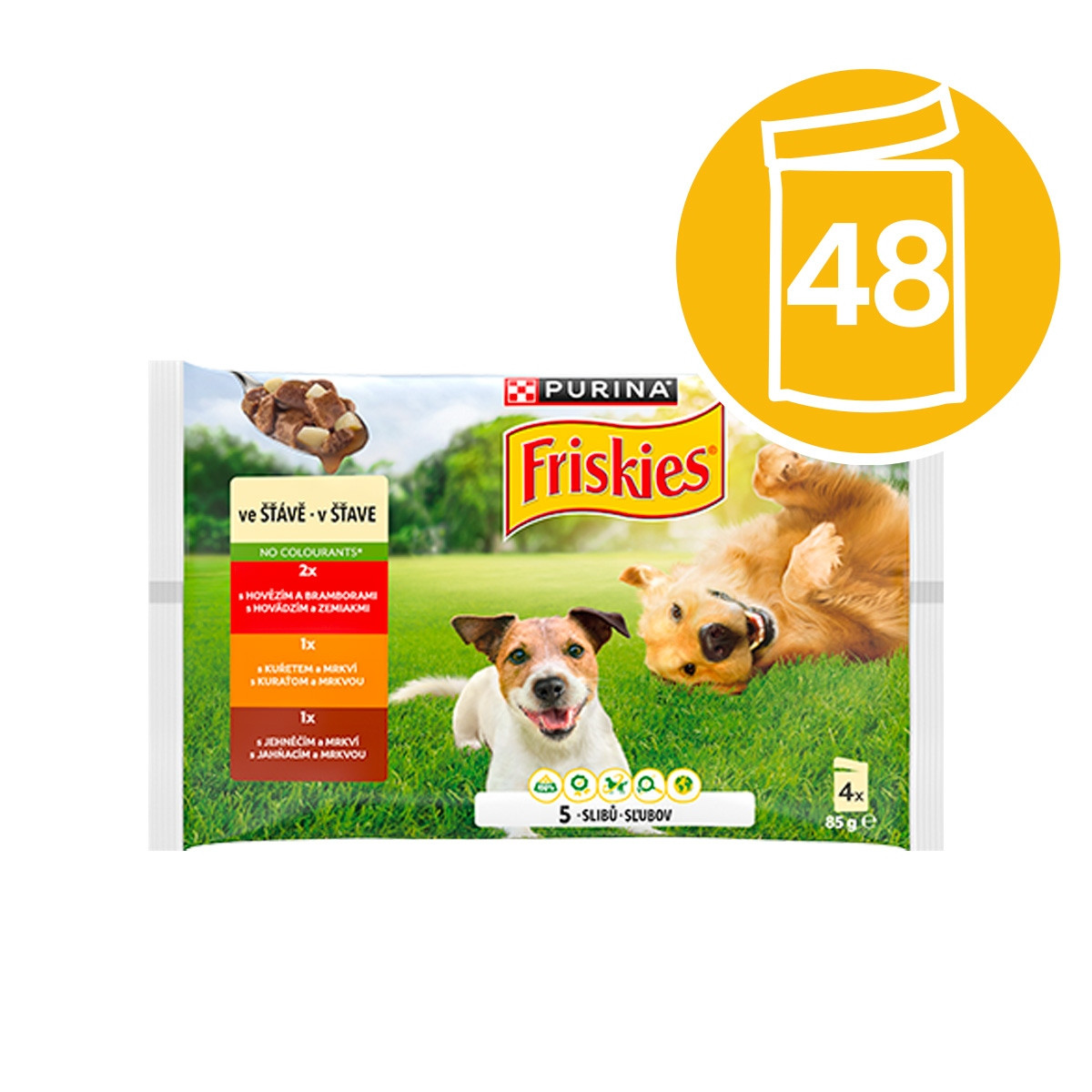 Friskies Adult multipack 48 x 85 g lahodný výběr ve šťávě