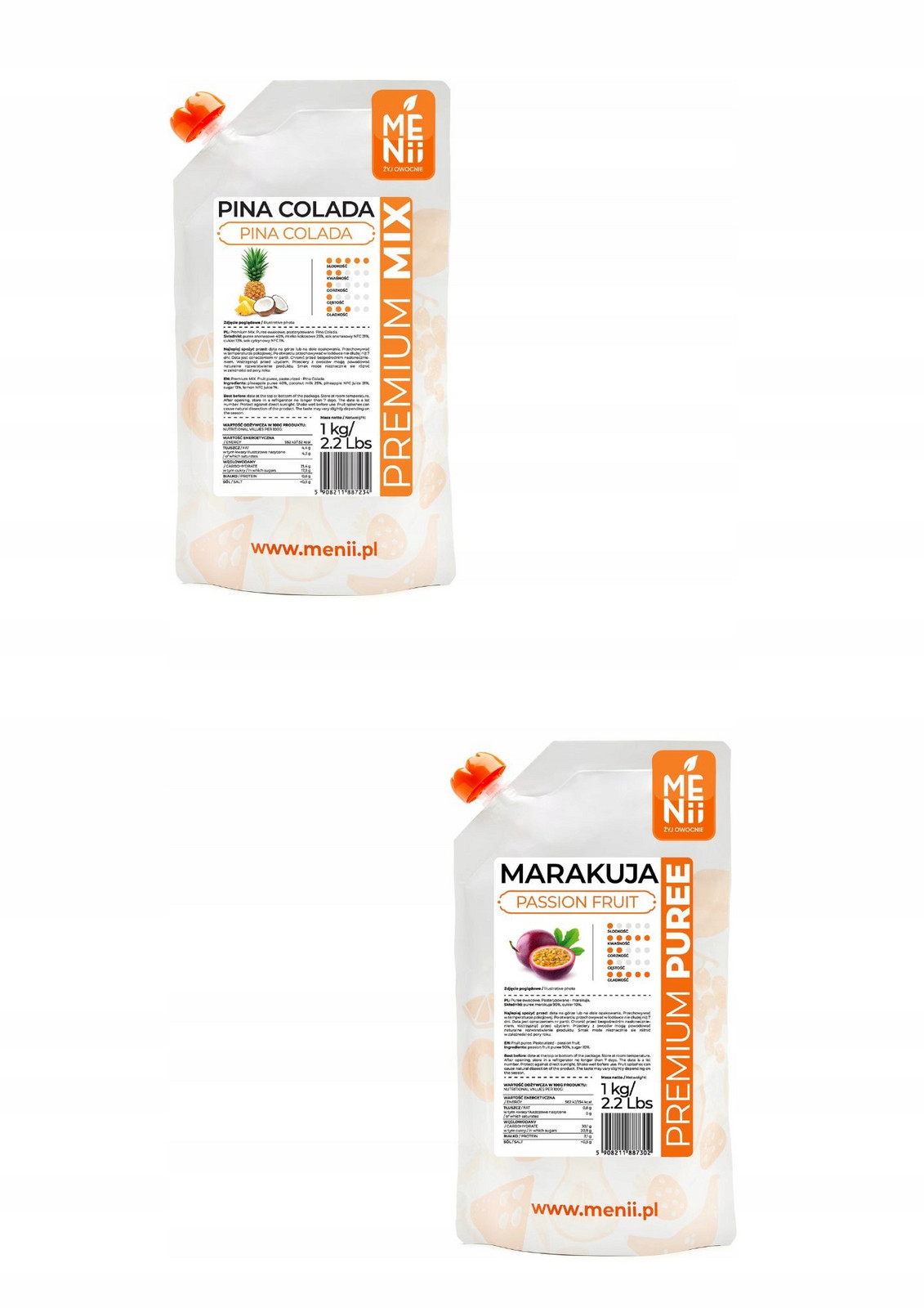 Prémiová sada Pyré Marakuja/Pina Colada 2kg