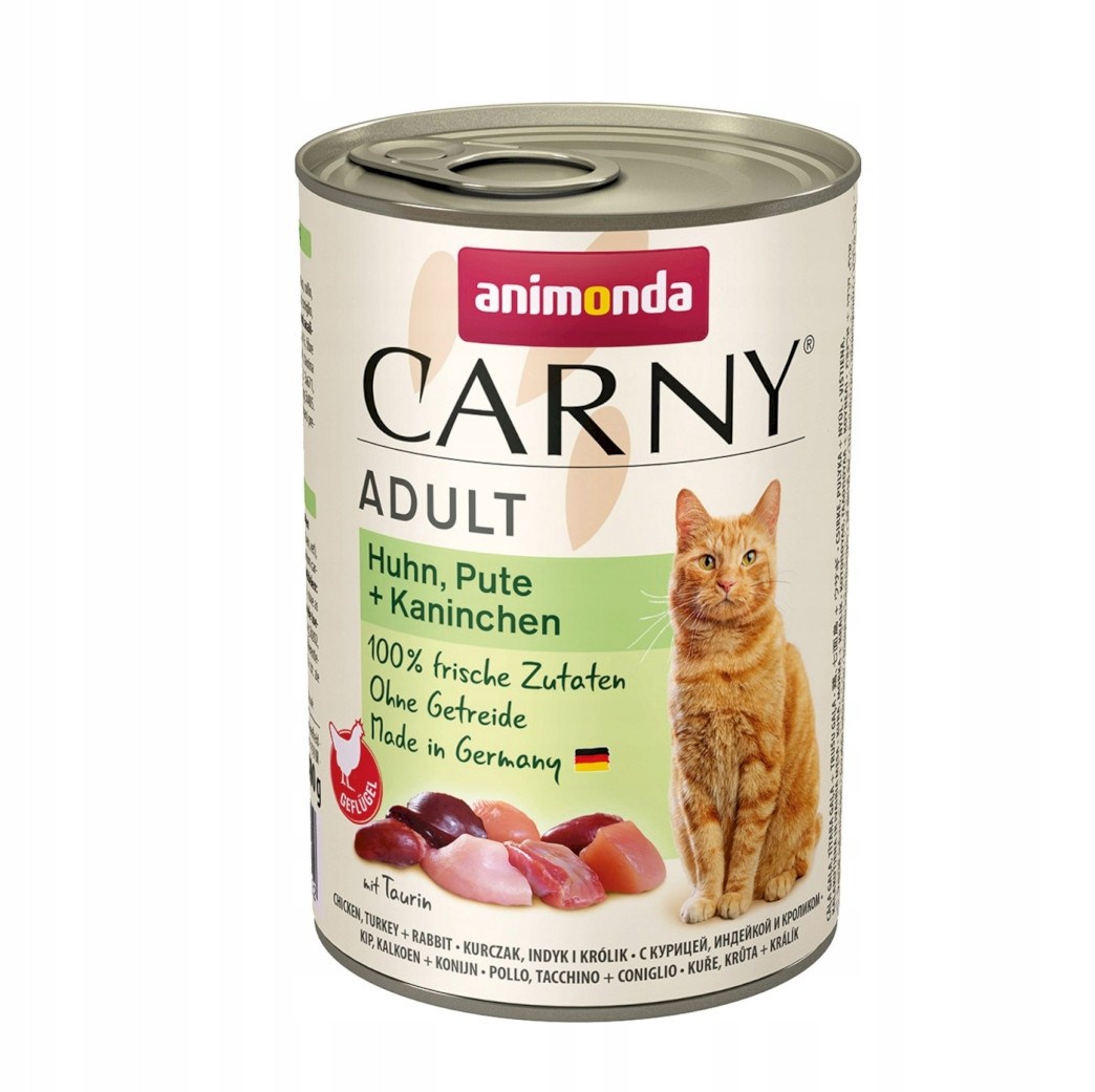 Animonda Carny Adult Kuřecí Krůta Králík 12x400g Hypoalergenní dóza