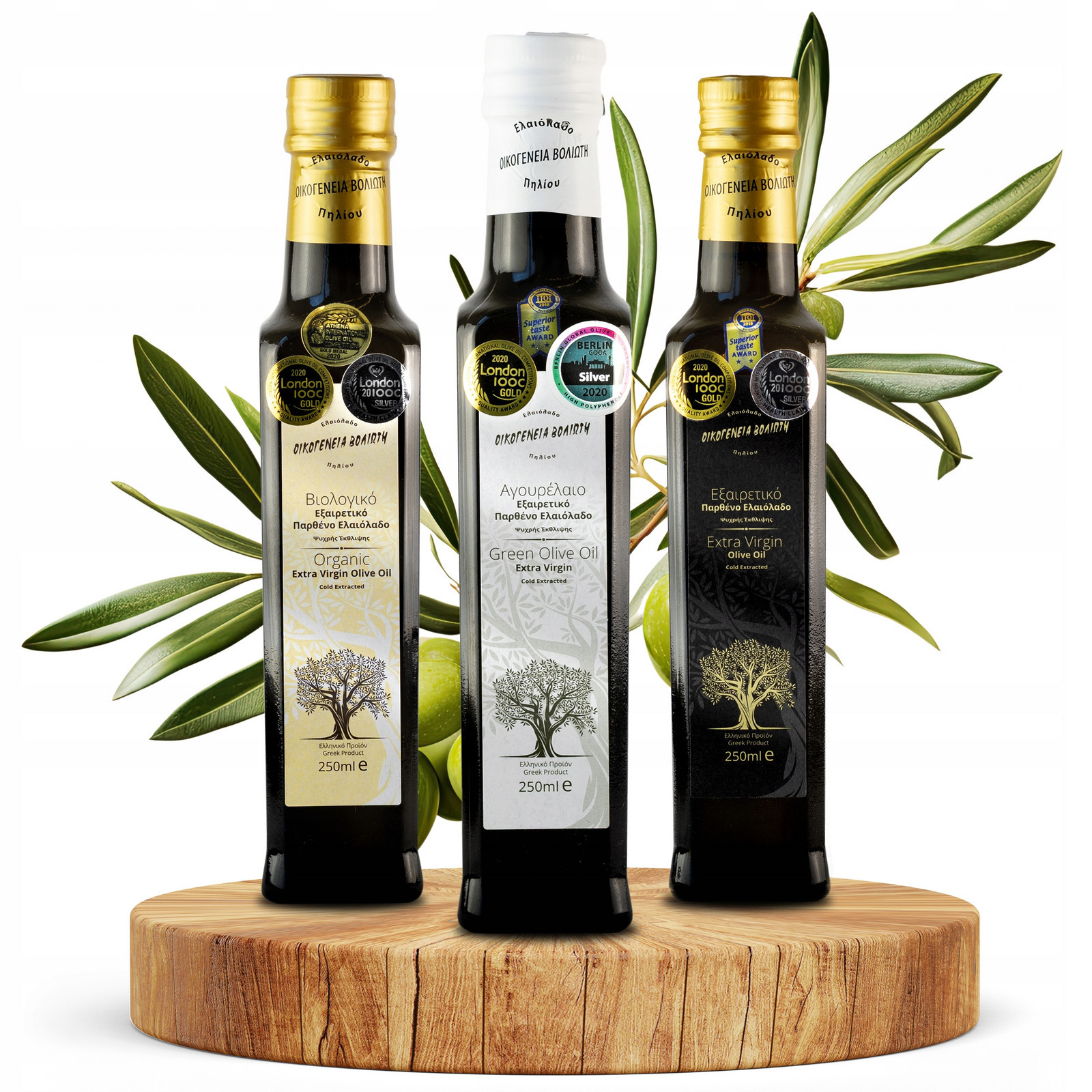 Extra panenský olivový olej Řecký 3x 250ml Bio Tradiční Nejvyšší Kvalita