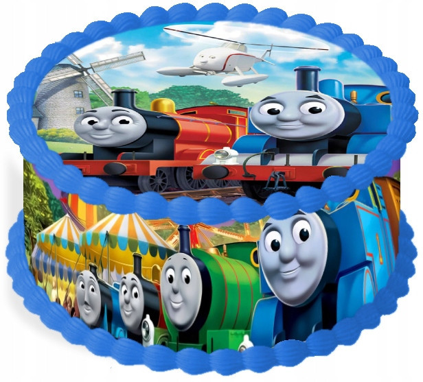 oplatek na dort 29 cm Tomáš a přátelé Narozeniny