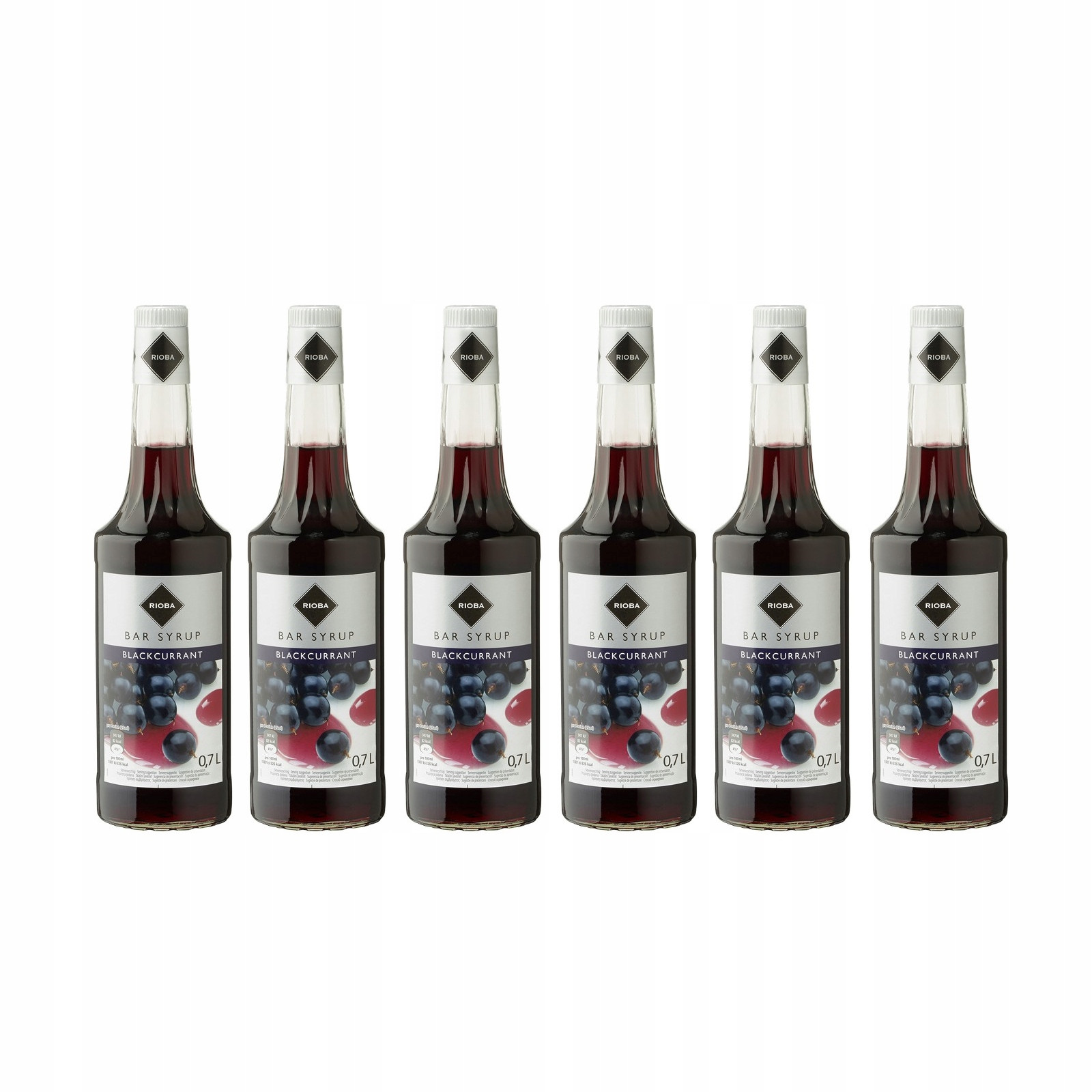 6x barmanský sirup Rioba Černý Rybíz 700 ml