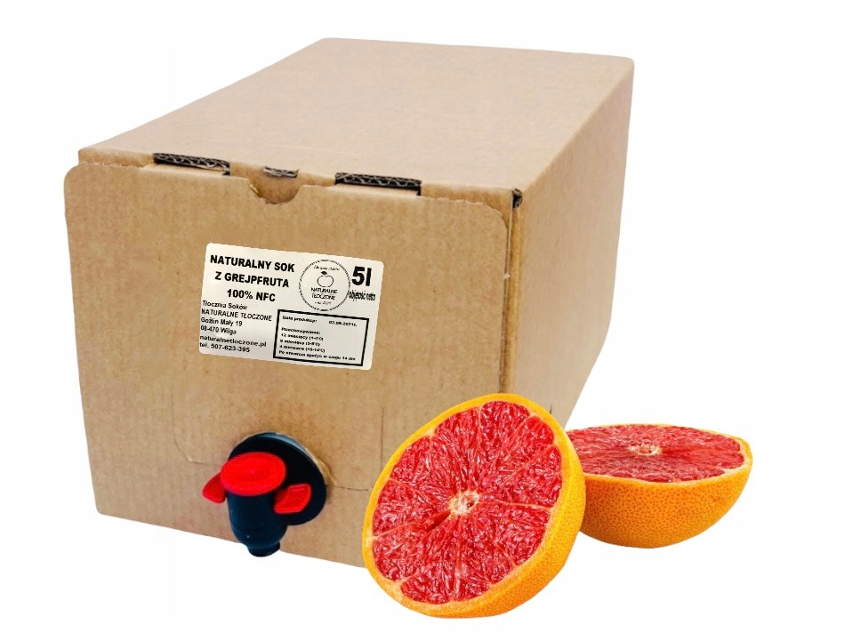 Grapefruitová šťáva 100% 5l- v Kartonu (přírodní)