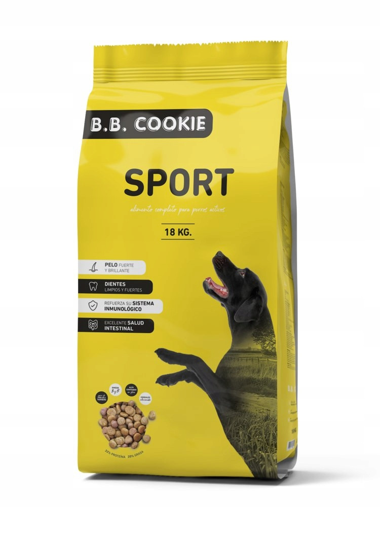 Krmivo suché B.b. Cookie Sport pro aktivní psy 18 Kg