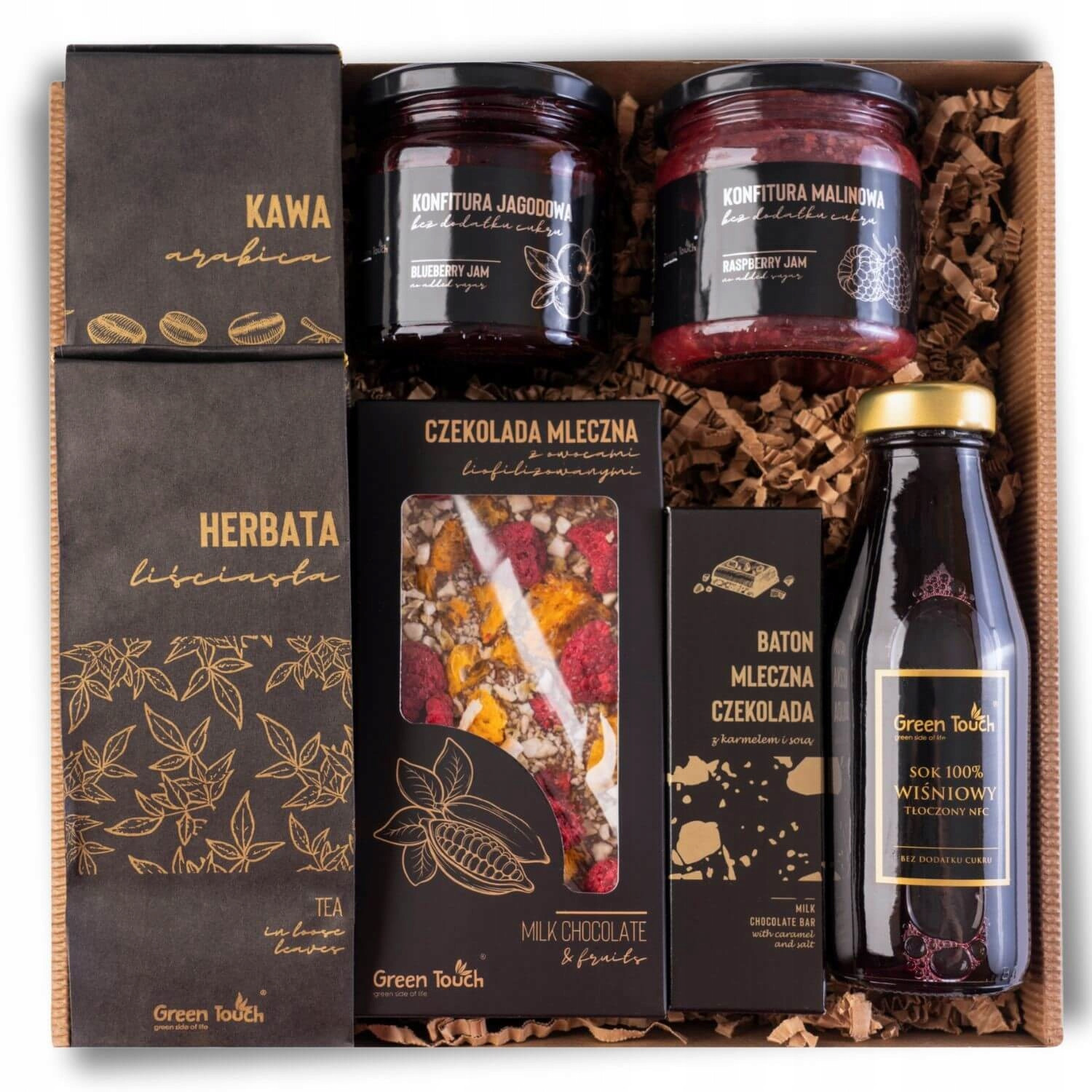 Koš Dárkový Box dárek dárkové balení čaje káva džemy čokoláda tyčinka