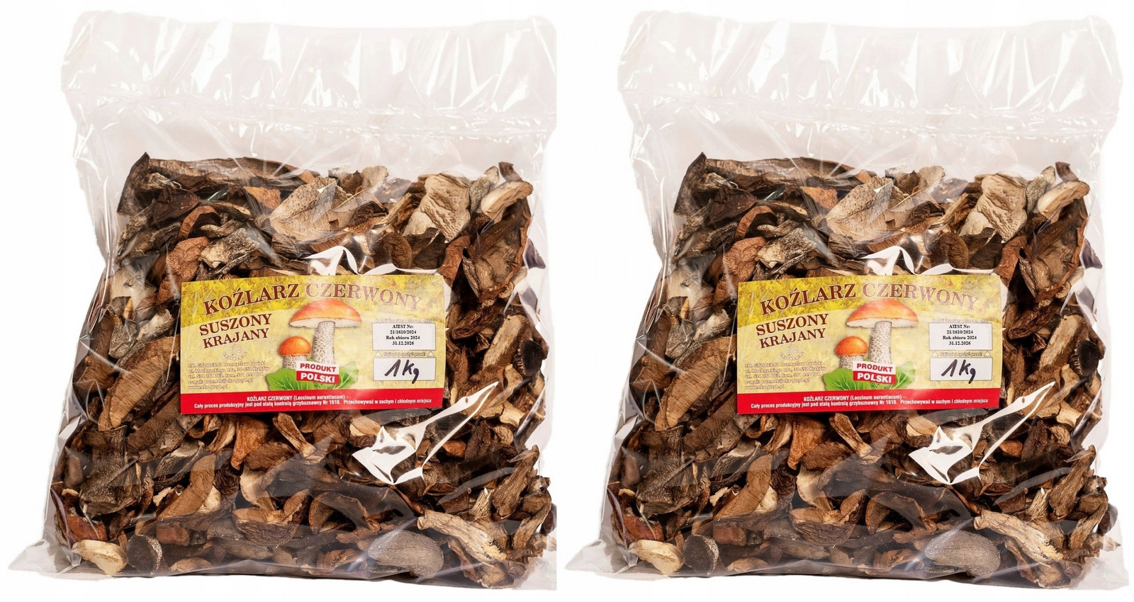 Kůzlář Červený Krájený 10kg Polský Atest 2024 Nová Sklizeň sušené houby