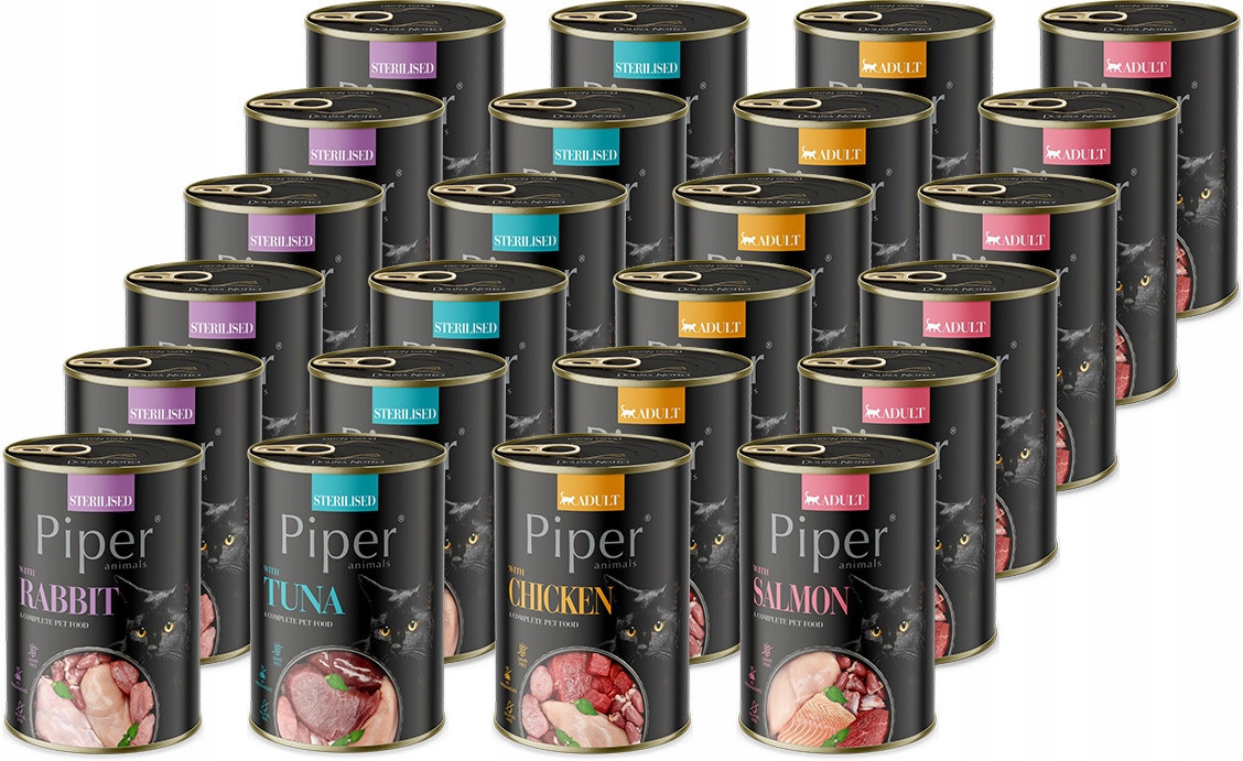 Krmivo mokré pro kočky Piper Dolina Noteci 24x400g MIX Chutí