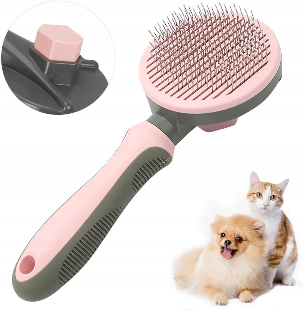 Kartáč na srst domácích mazlíčků, samočistící kartáč na srst