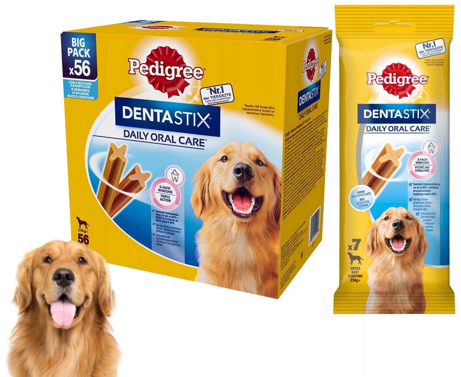 Pedigree DentaStix Velká plemena (25kg+) 8x270g