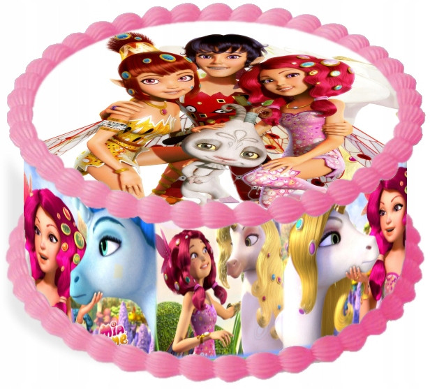 oplatek na dort 29 cm Mia a já Narozeniny Party