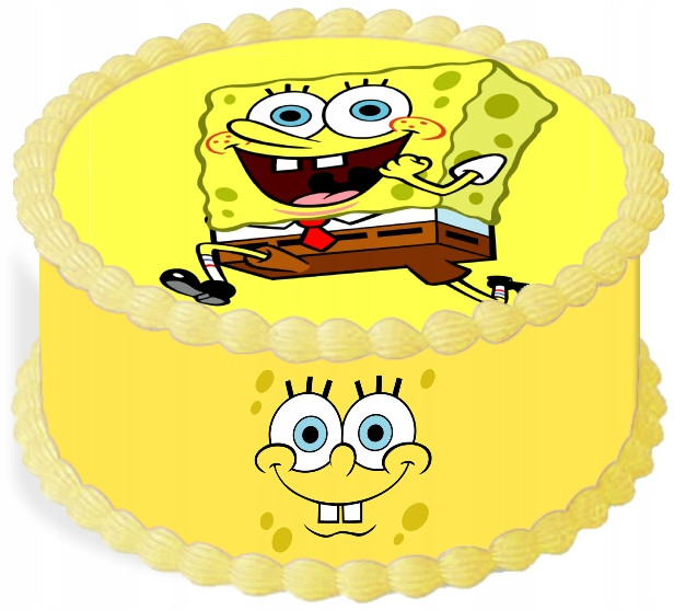 oplatek na dort 14 cm SpongeBob Narozeniny Party