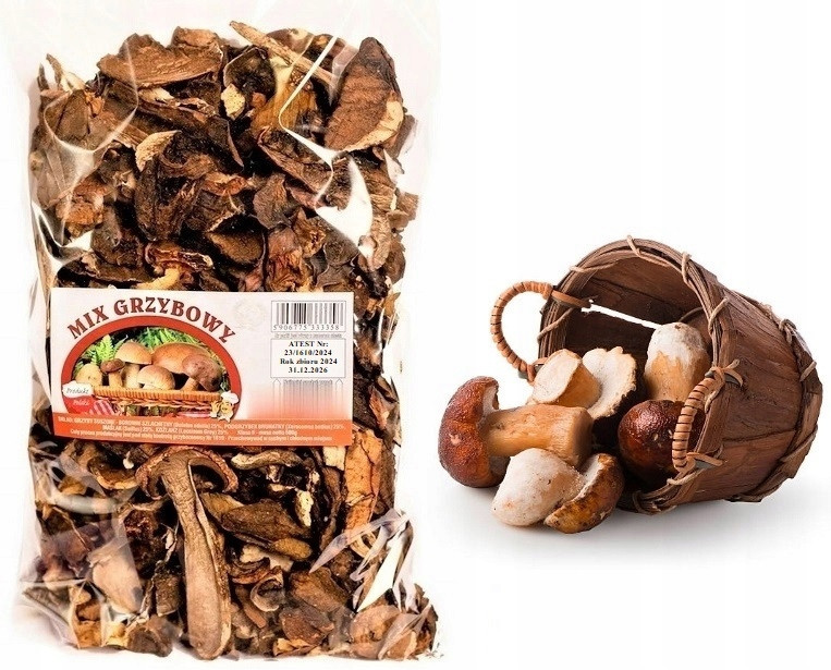 MIX Houbový Krájený 500g Polský Atest 2024 Nová Sklizeň houby sušené lesní