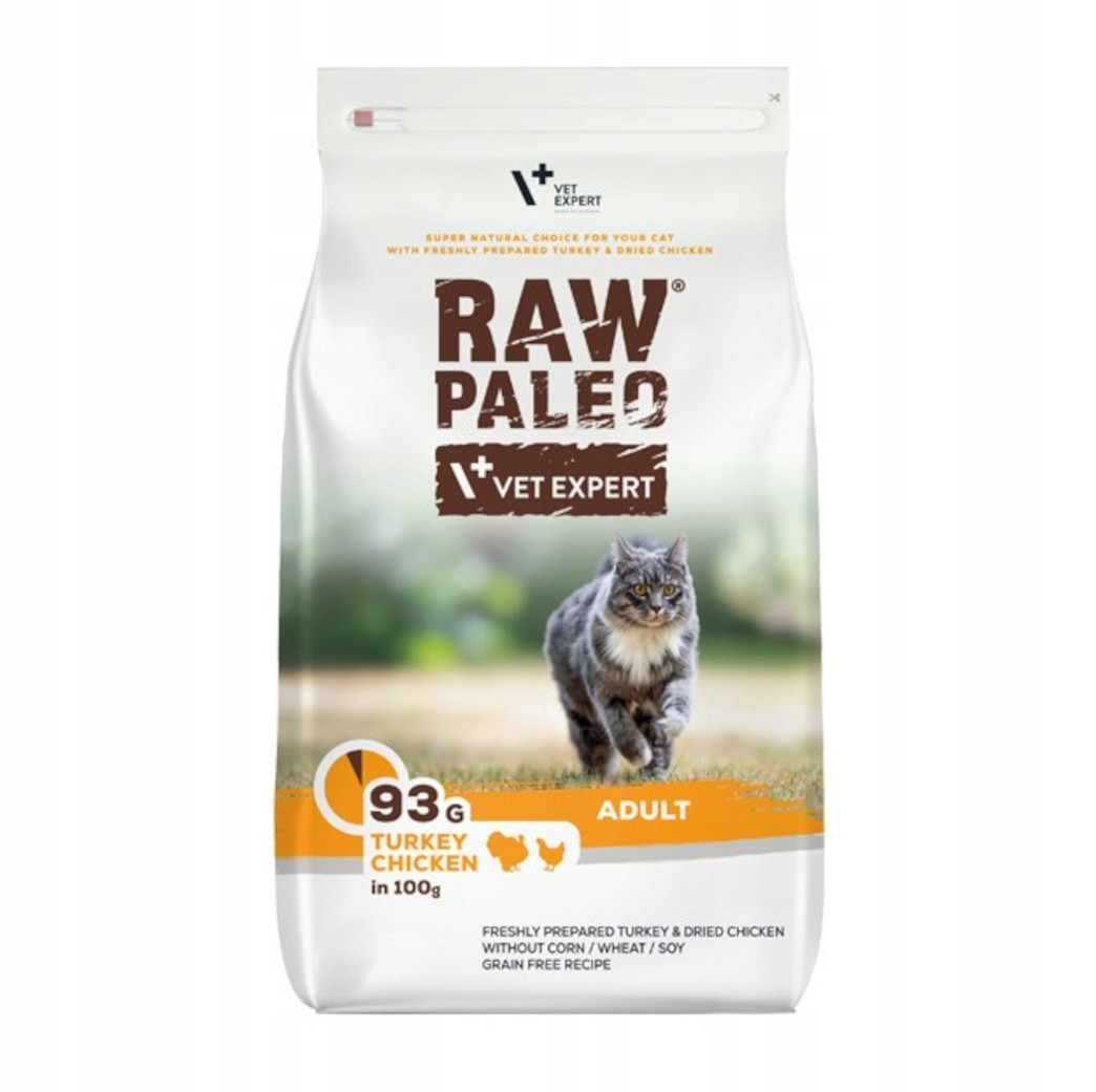 Raw Paleo Adult Turkey & Chicken 2kg Krůta Kuře pro kočky