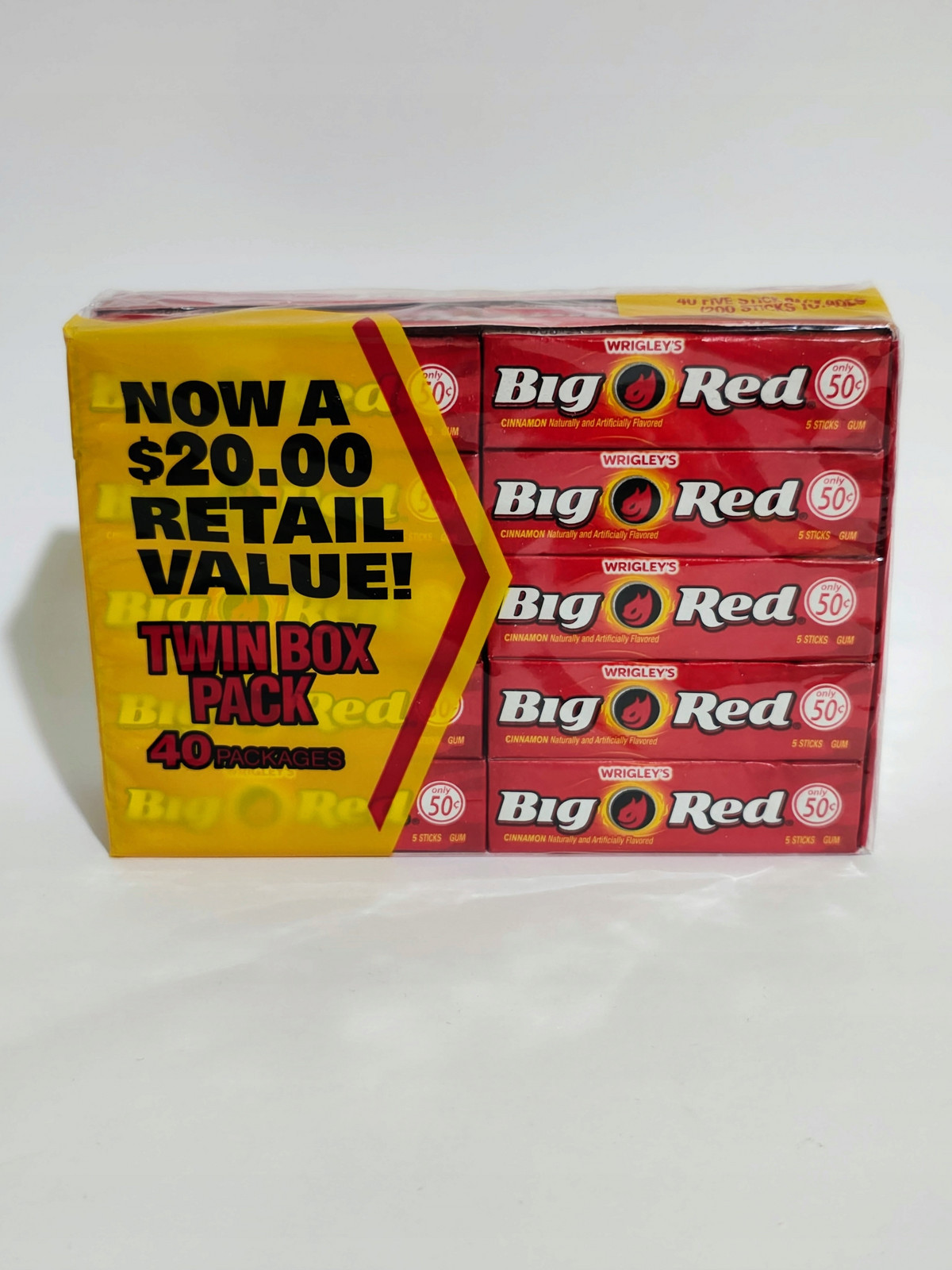 Wrigley's Big Red, 40-pack, 200 lístků skořicová žvýkačka