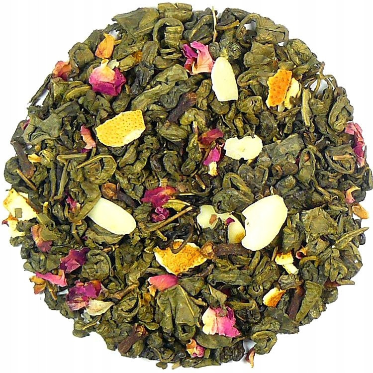 Čaj Zelená Vánoční Hvězdička Lahodné mandle Růže pomeranč 1kg