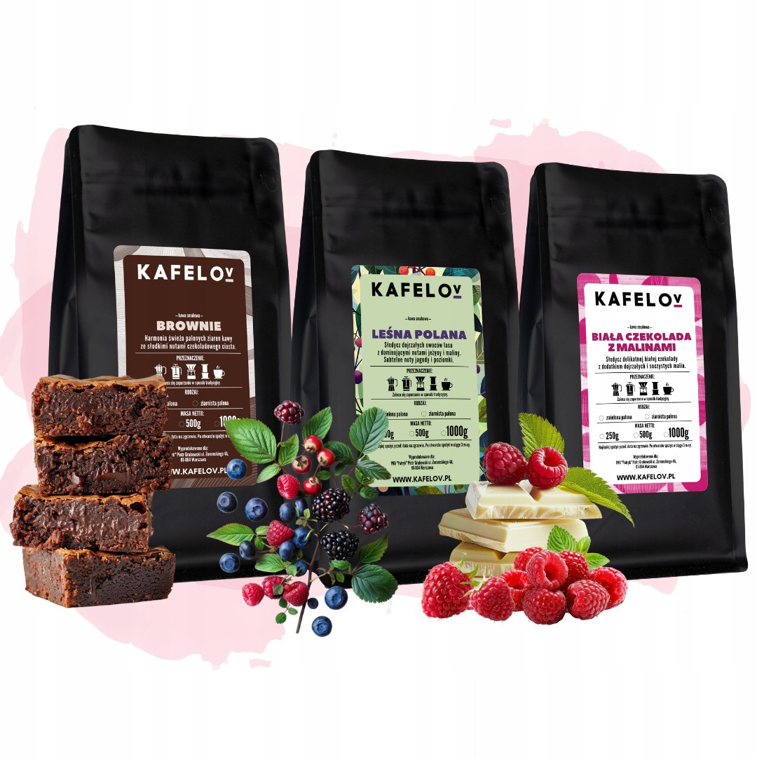 Sada ochucených mletých káv 3 x 250 g