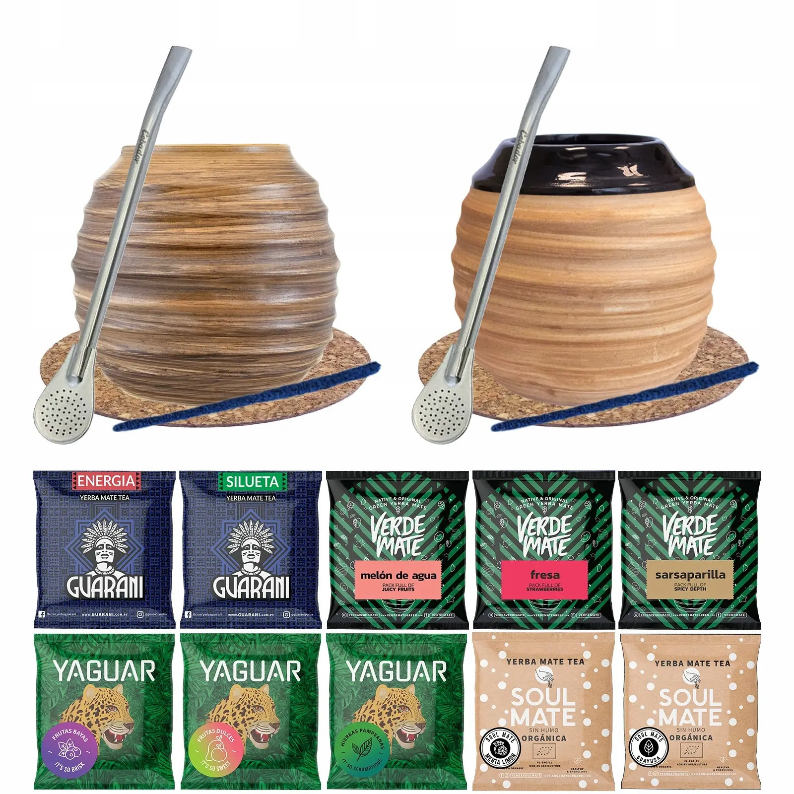Sada Yerba Mate pro dva 10x50g medové matero