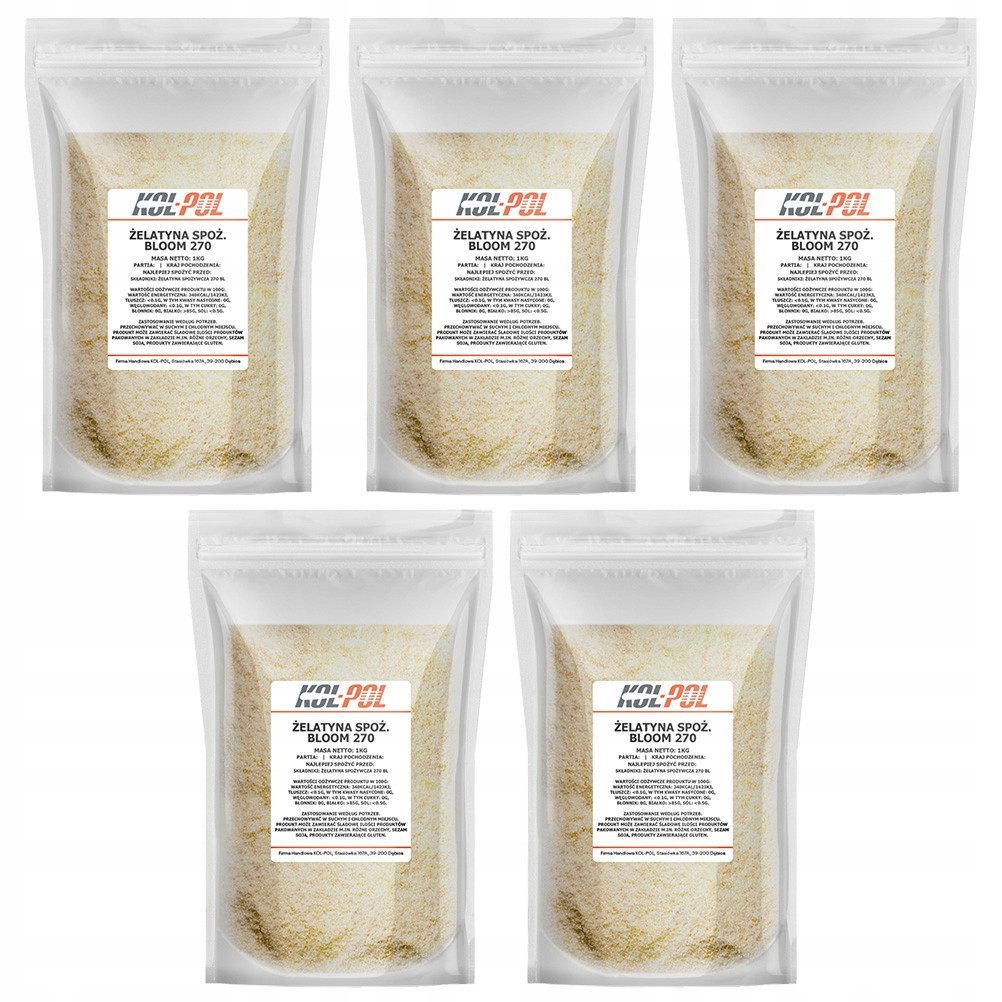 Želatina Potravinářská 270 Bloom 5kg Na klouby kvalita