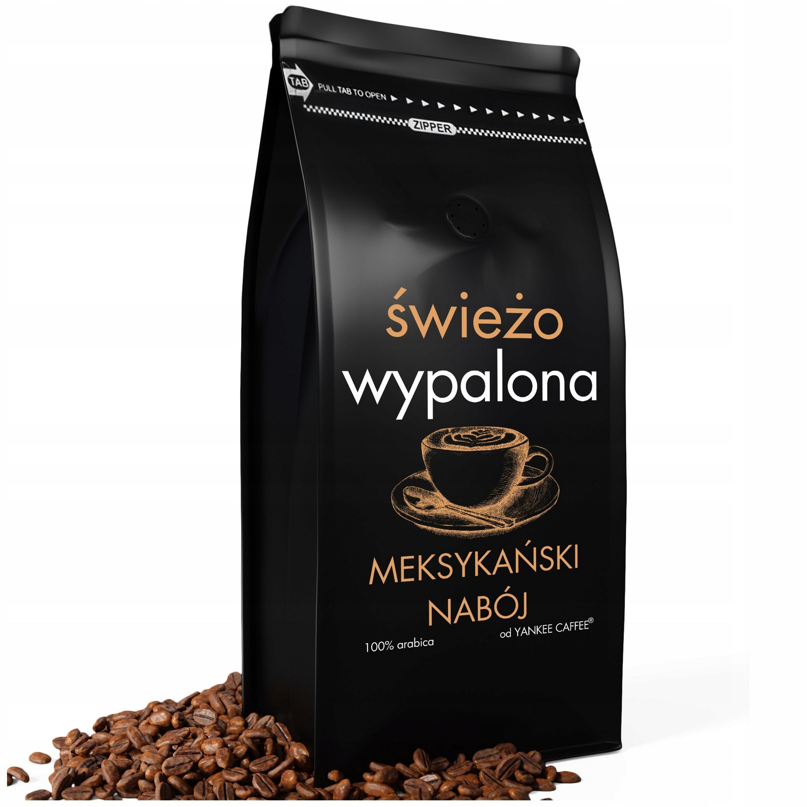 Káva zrnková 1kg Arabica Čerstvě Pražená Mexická Náboj Do kávovaru