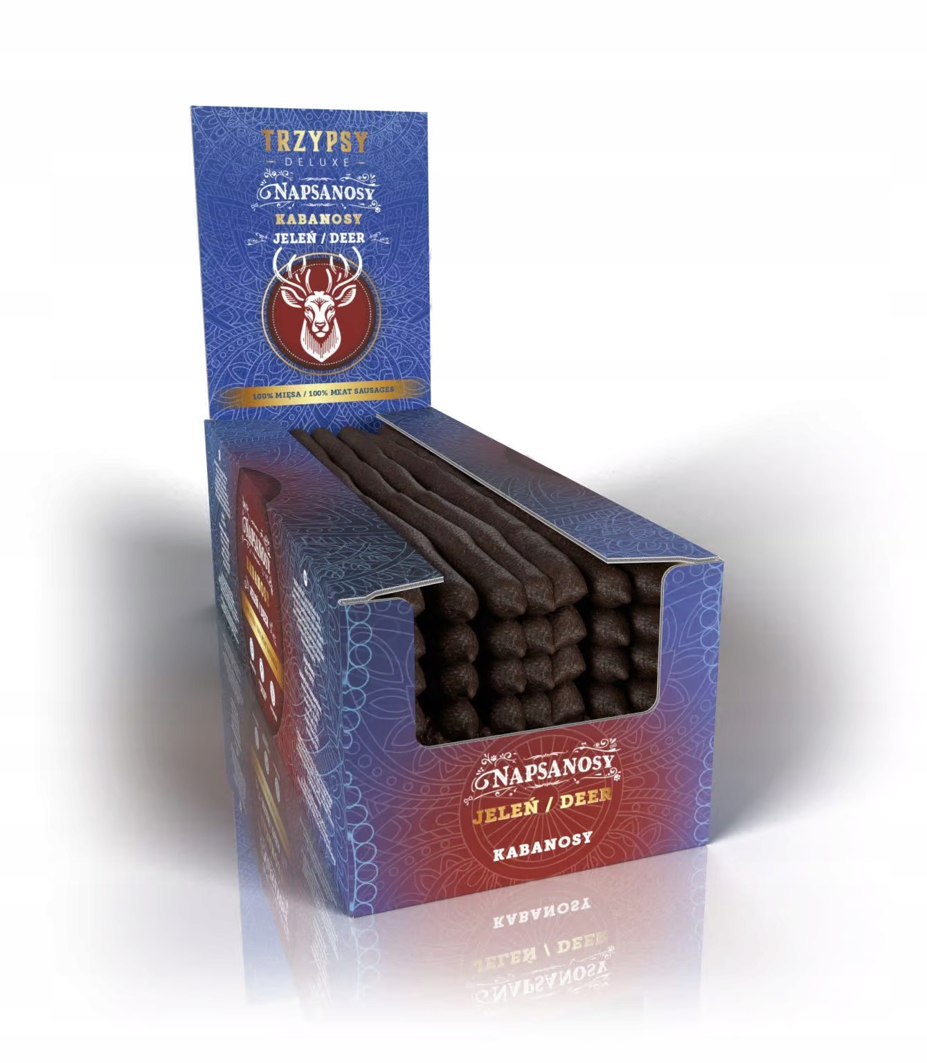 Třípsy Napanosy na Dlouho z jelena 1kg Happy Snacky