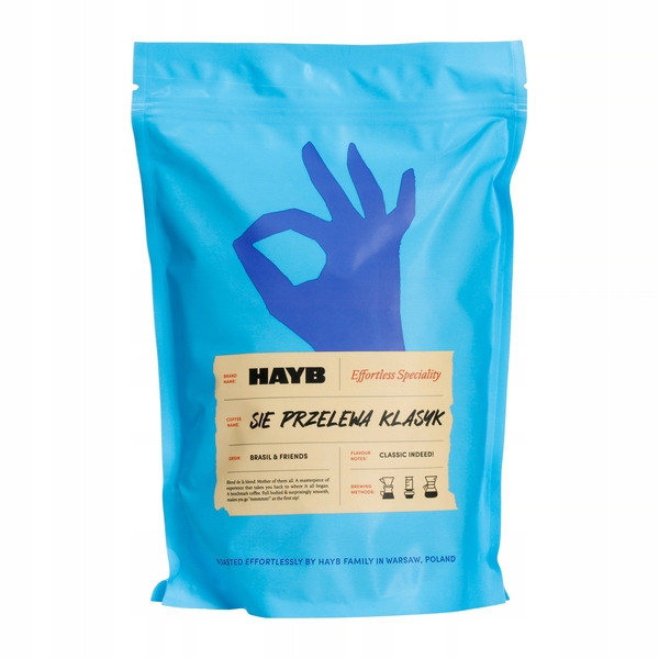 Káva zrnková Arabica Hayb Se Přelévá Klasika 500 g