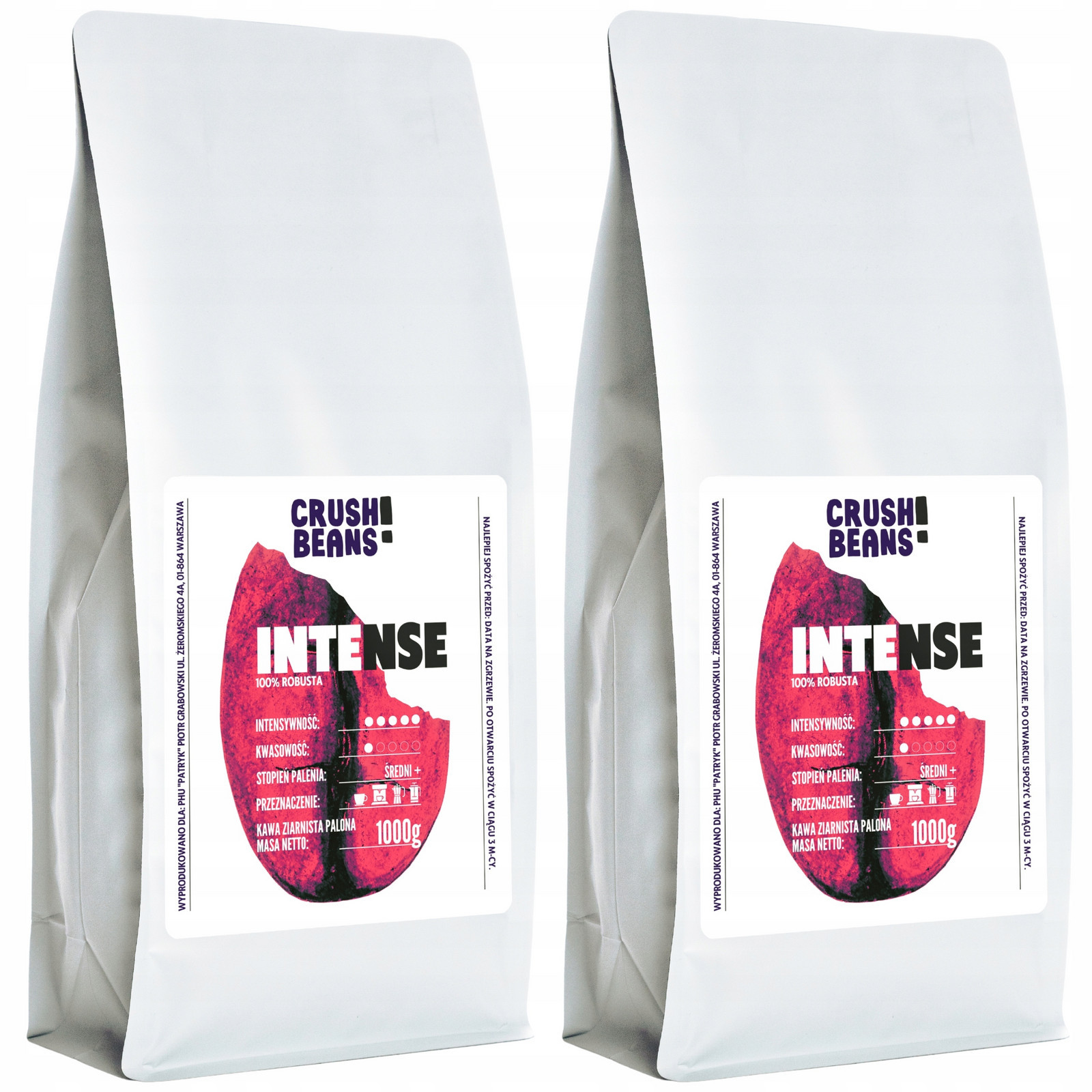 Mletá káva 2kg Intense Crush Beans Set