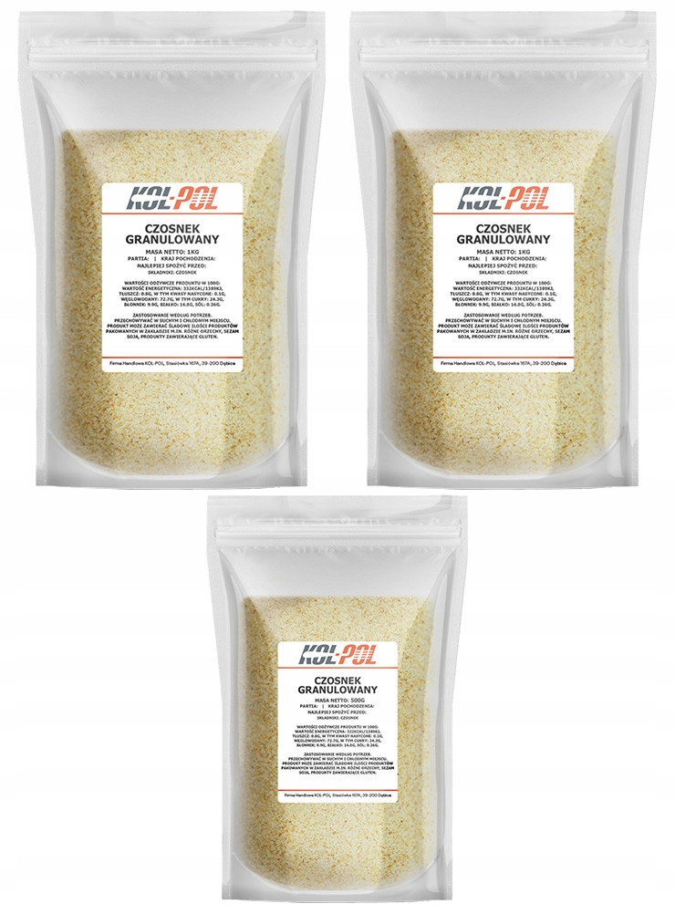 Čosnek Granulovaný 2,5kg Sušené přírodní aroma