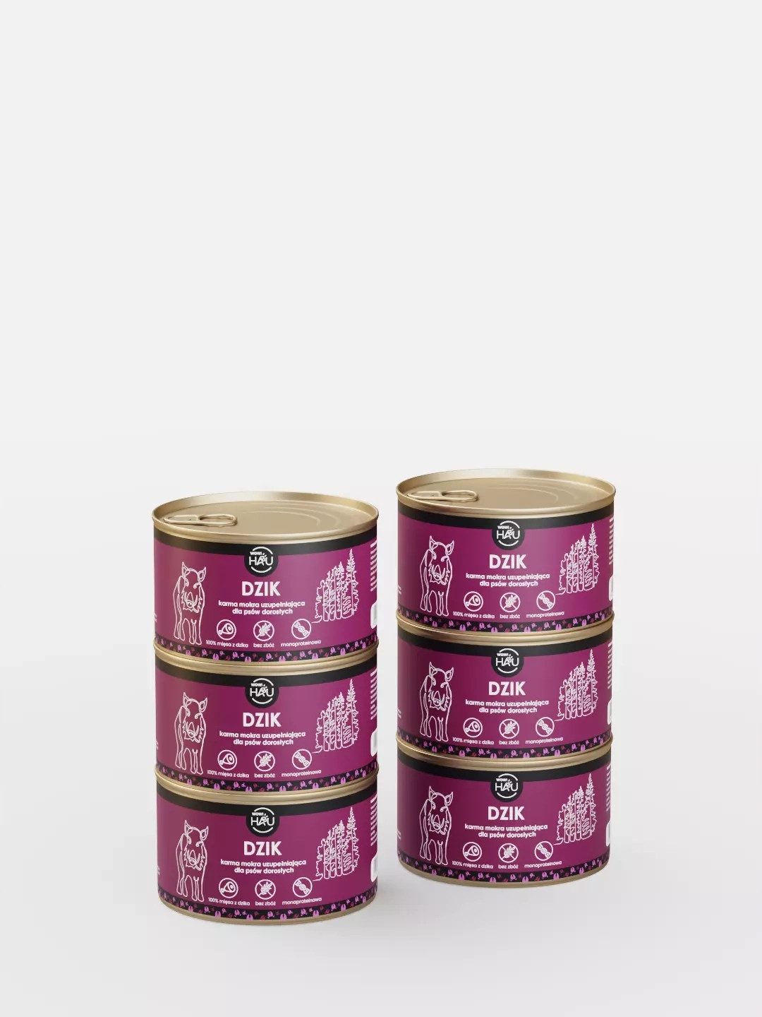 Krmivo pro psy Divoký Barf kosterní 410 g x 6 ks Wowpets