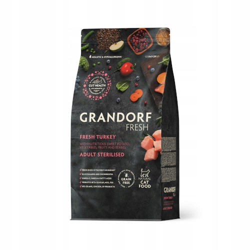 Grandorf Cat Fresh Dospělá sterilizovaná krůta 2kg