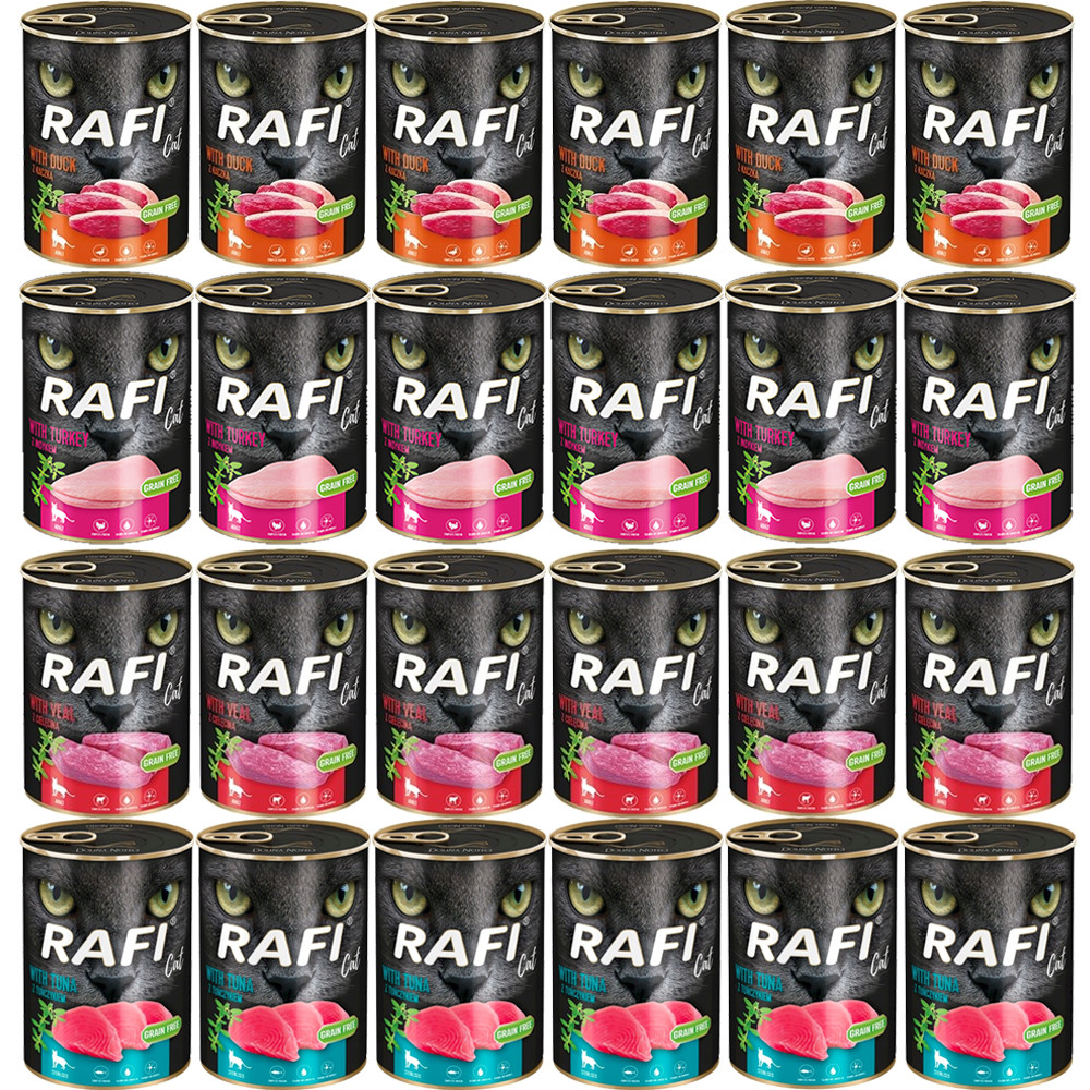 Dolina Noteci Krmivo pro kočky Rafi mix chutí 24x400g