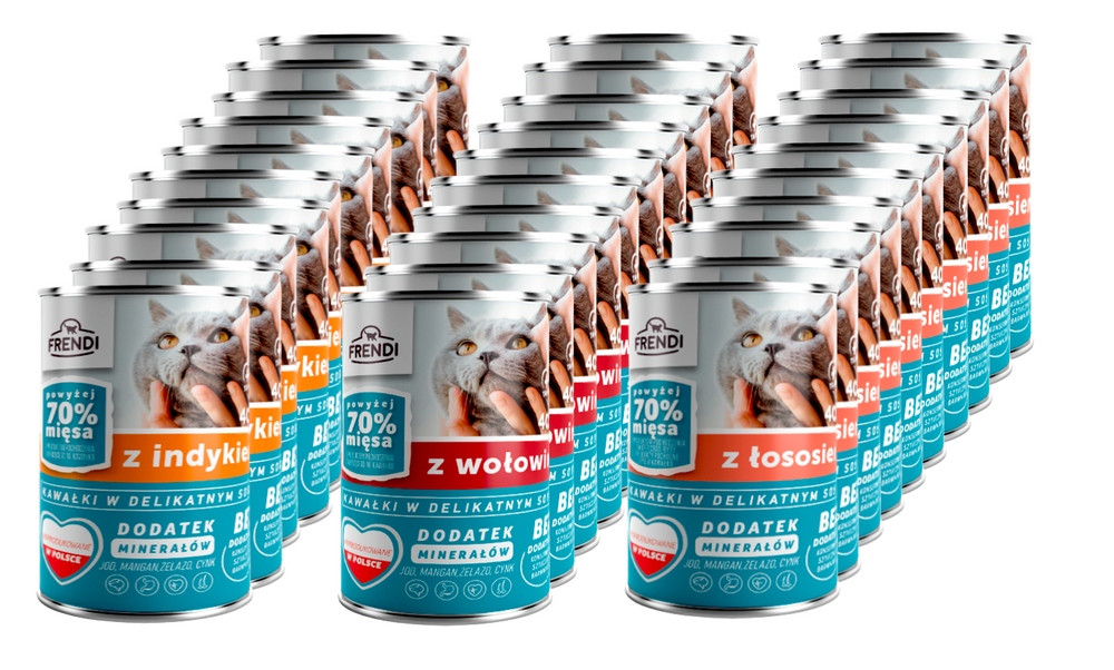 Frendi kousky v jemné omáčce Mix Chutí 30x400g pro kočky krmivo mokré