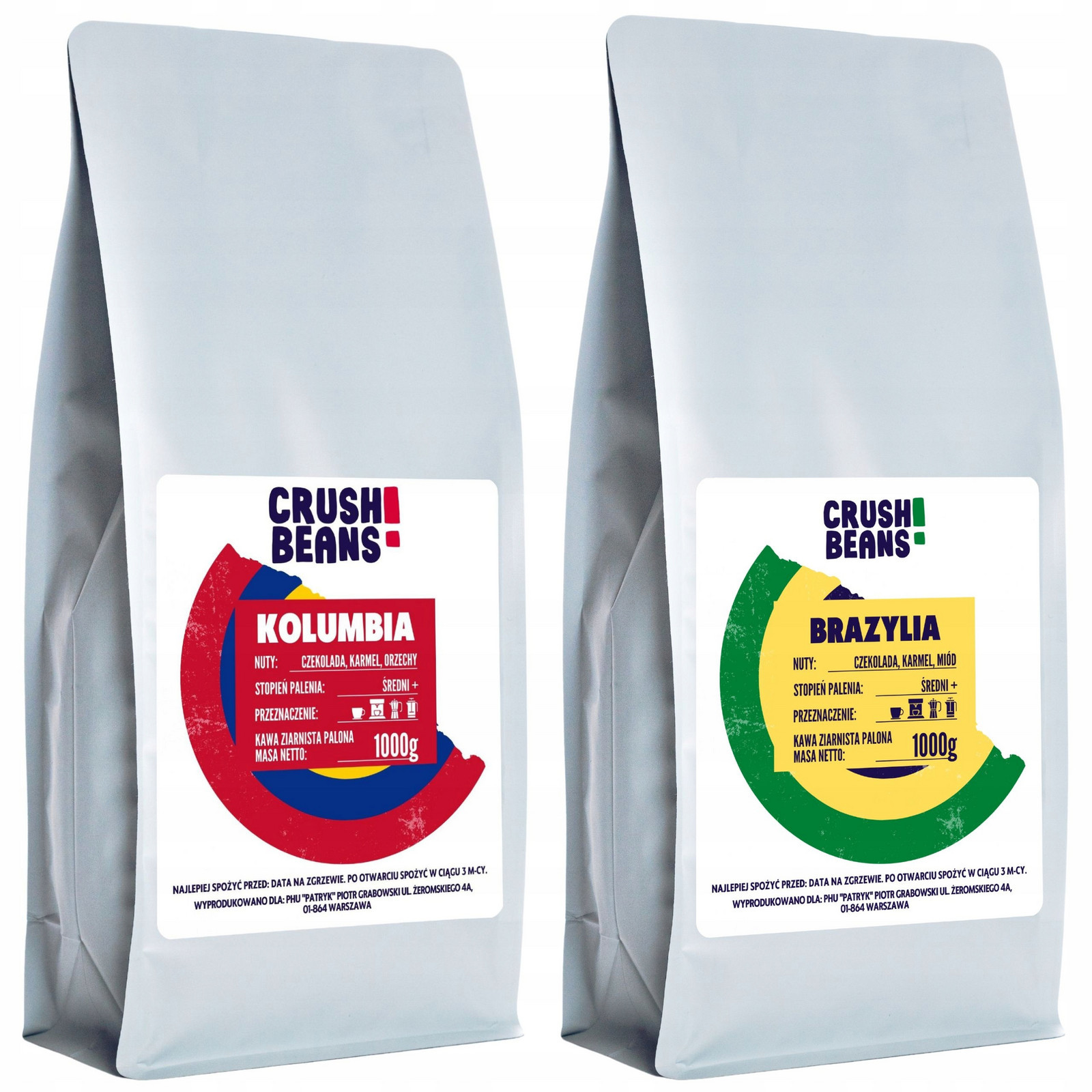 Zrnková káva Arabica 2kg Kolumbia Brazylia