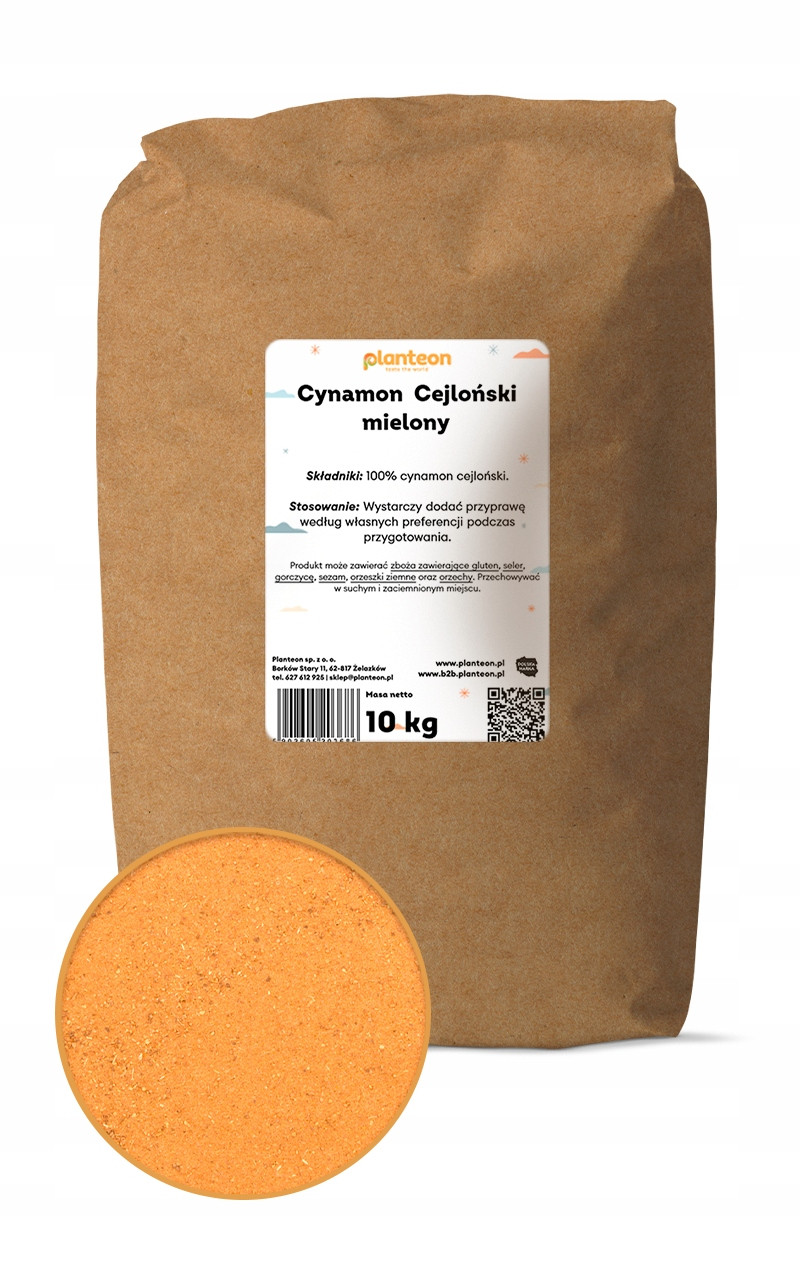 Cejlonská skořice mletá, vysoká kvalita, 10 kg