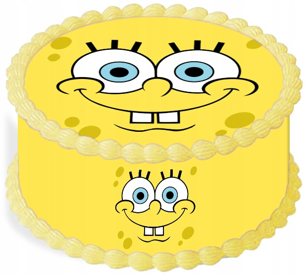 oplatek na dort 14cm Spongebob Narozeniny Pohádka