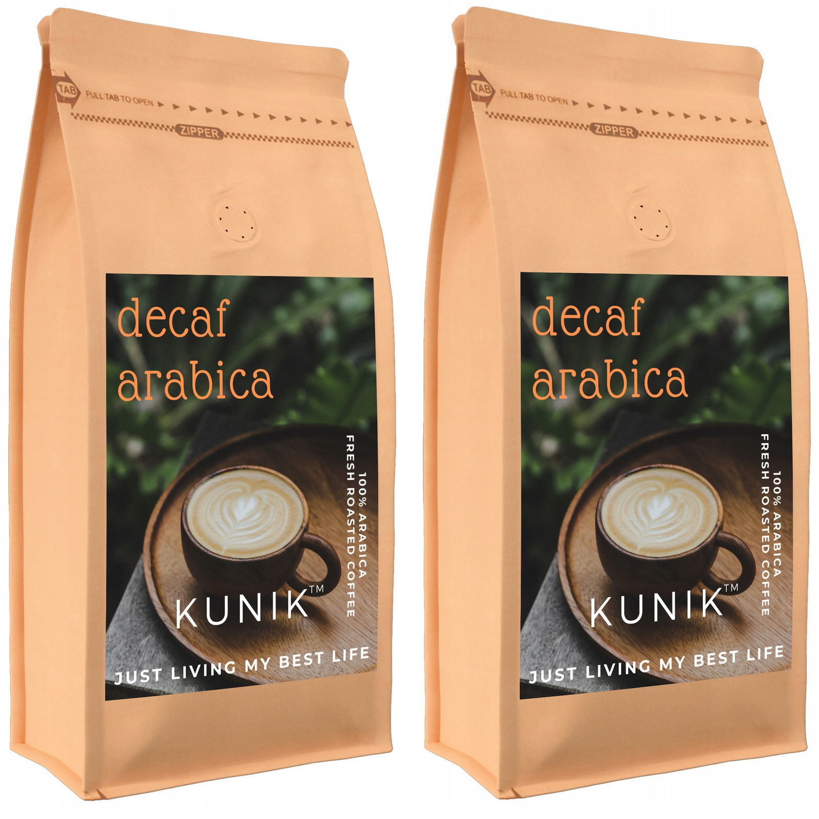 Káva zrnková Bez kofeinu 2x1kg Decaf 100% Arabica Čerstvě pražená Swiss