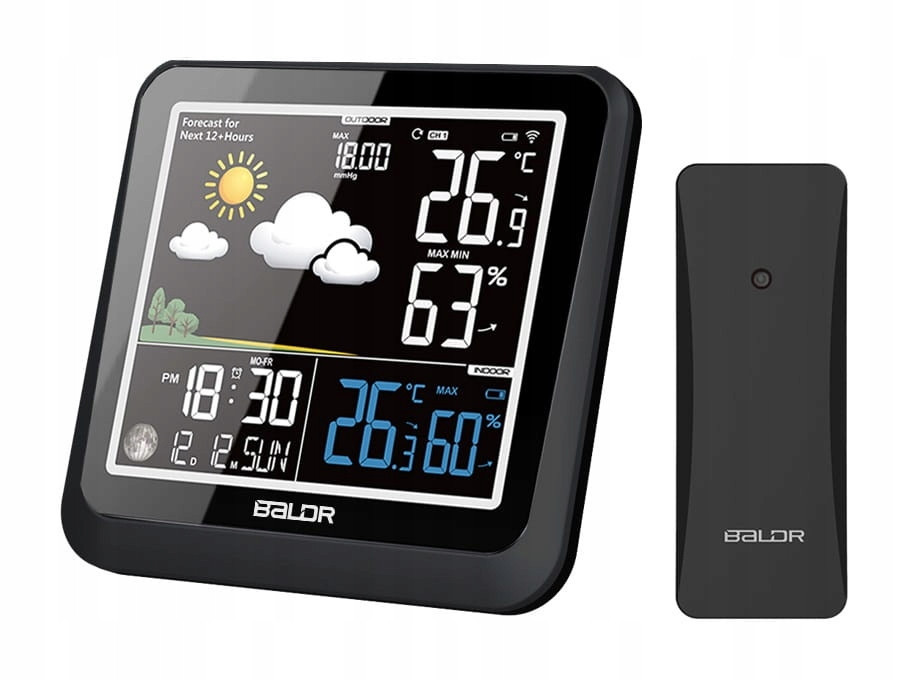 Meteostanice Sensor Alarm Kalendář Baldr B336BL