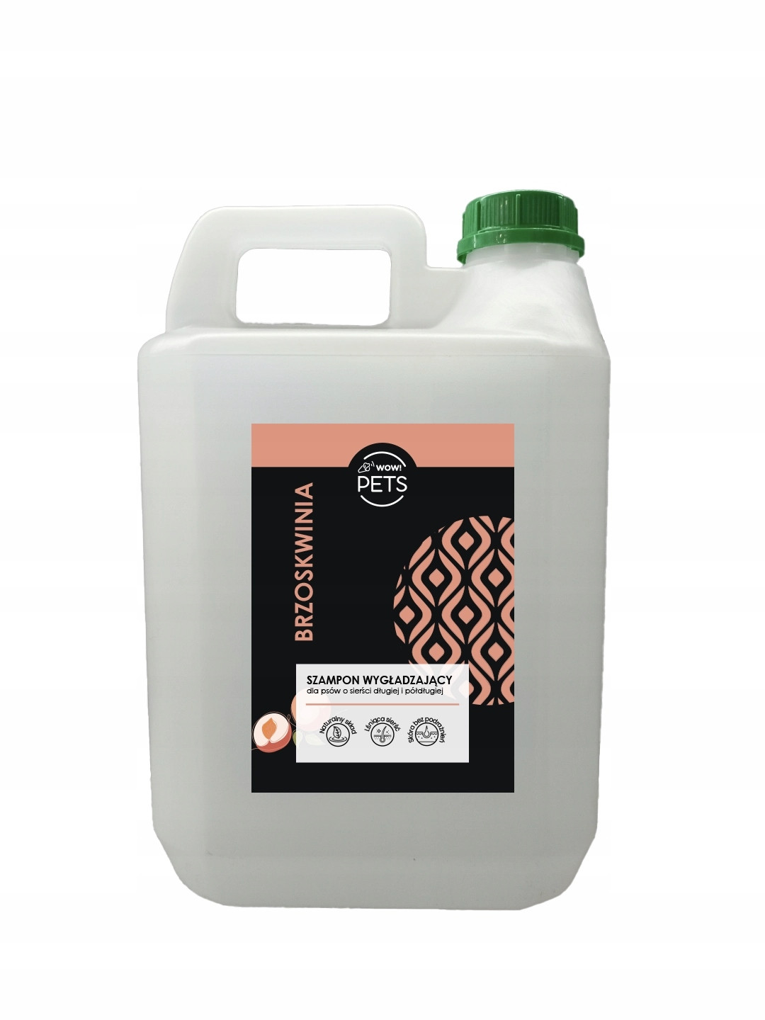 Šampon přírodní na srst vyhlazující Broskev 5000 ml Wowpets