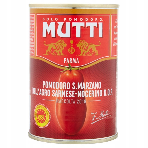 Sada 6 Kusů San Marzano Mutti 400g Italská rajčata Premium celá