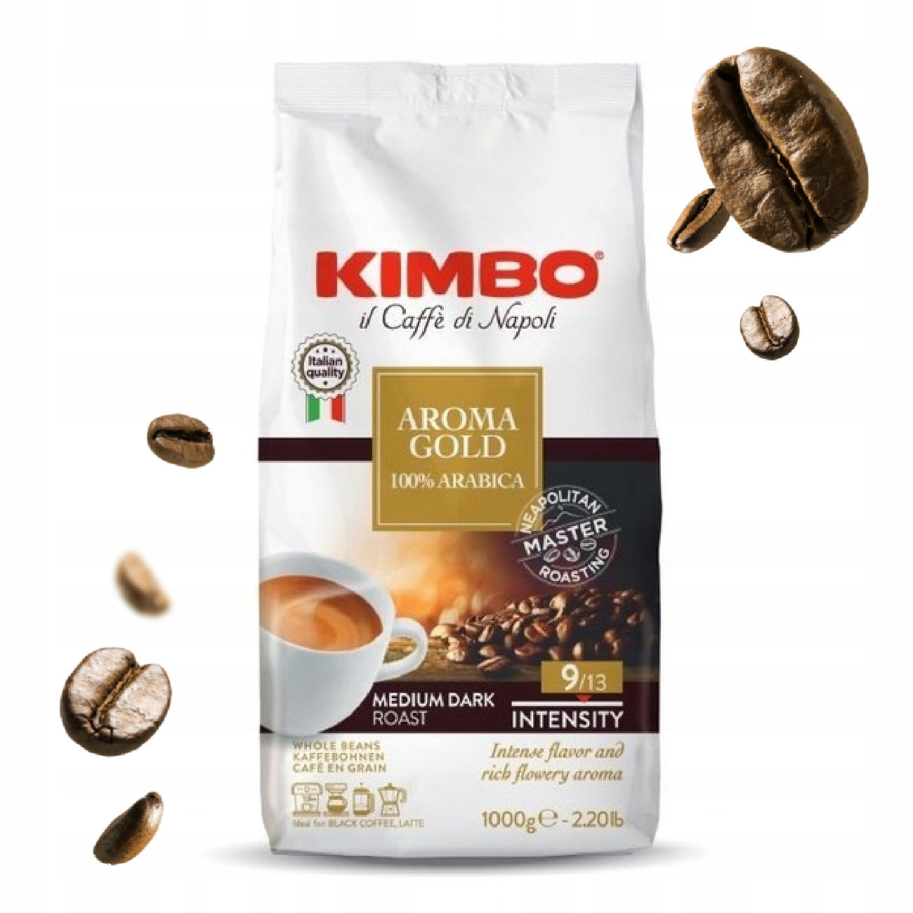 Káva Zrnková Kimbo Aroma Gold 100% Arabica 1KG