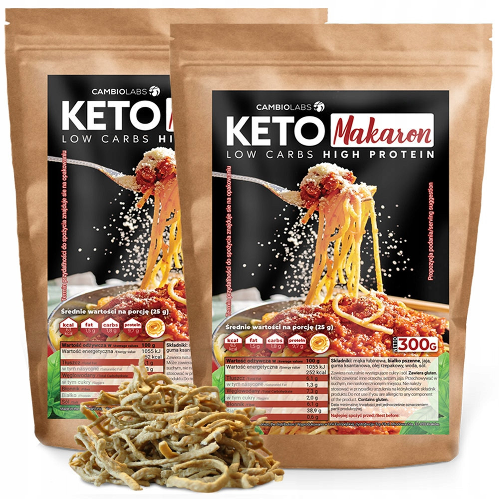 Těstoviny Keto CambioLabs 2 balení, 12 porcí