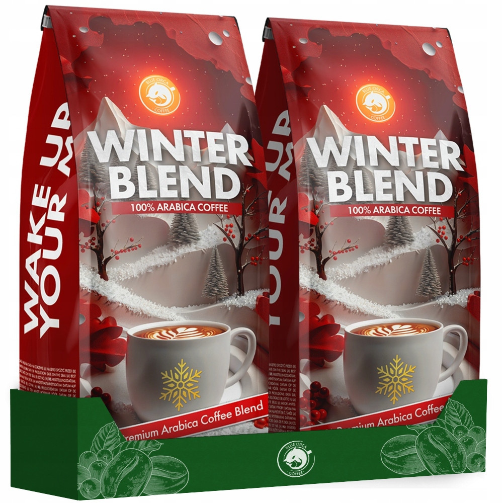 Káva zrnková 2kg Winter Blend 100% Arabica Čerstvě Pražená Blue Orca