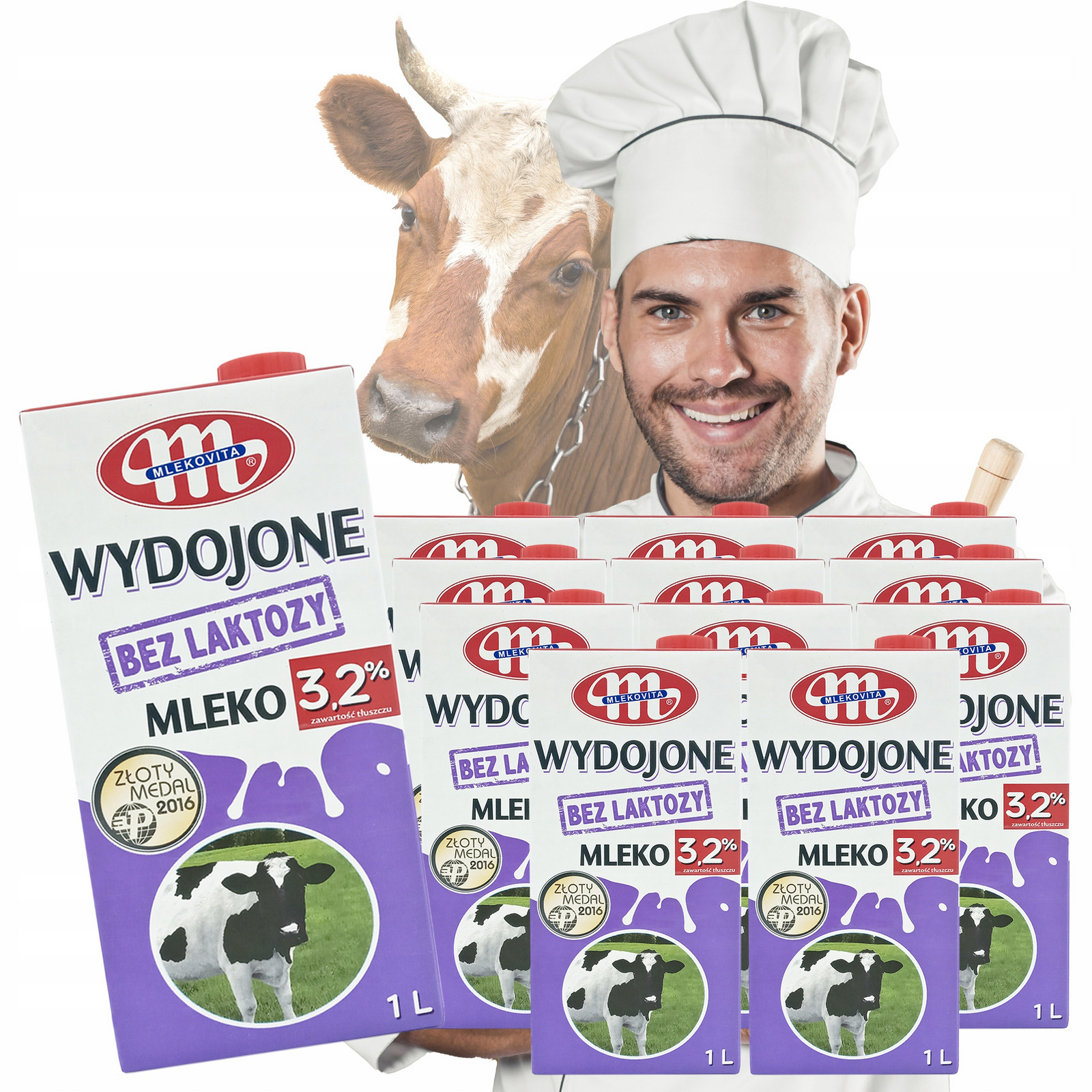 Mléko Bez Laktózy 3,2% Uht 12X1L Mlekovita