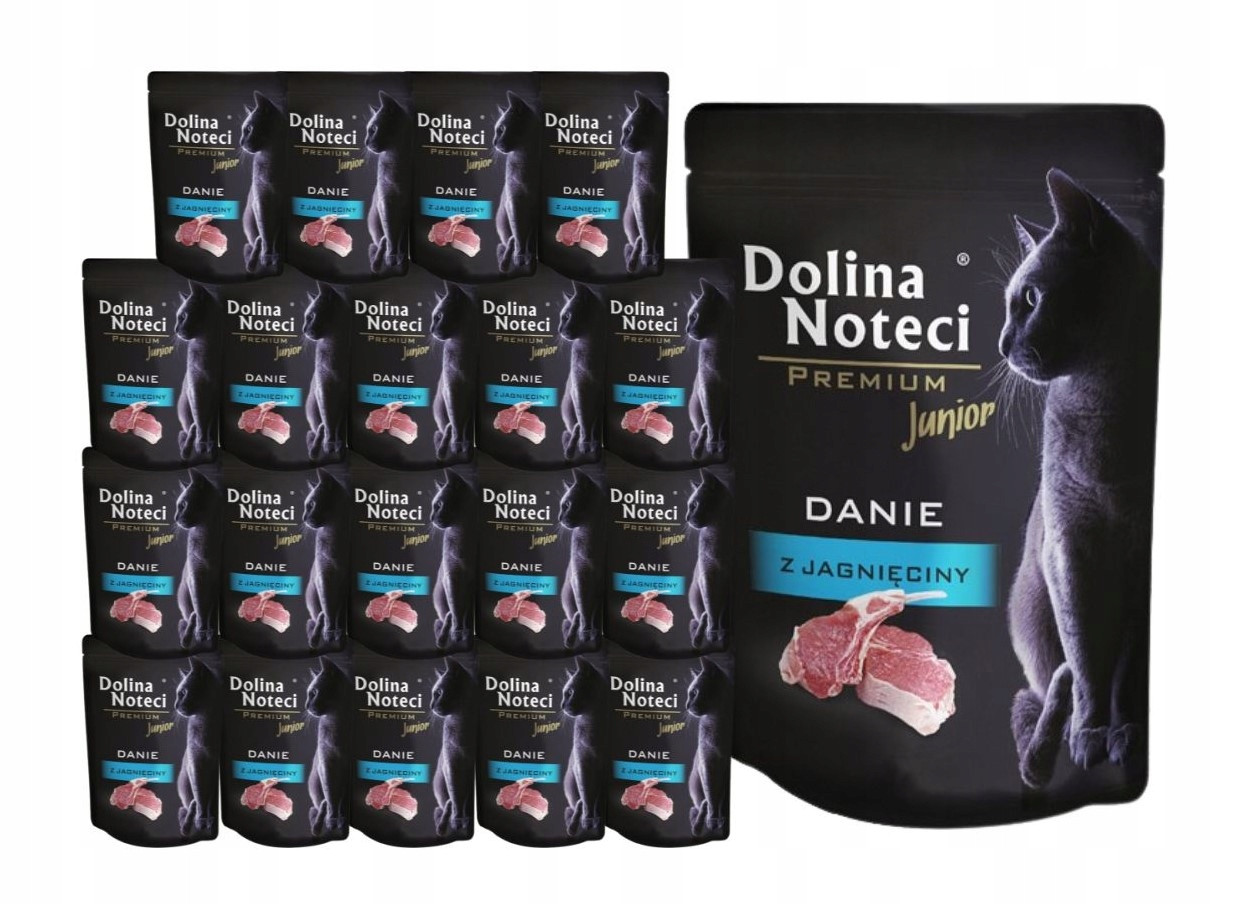 Dolina Noteci Premium mokré krmivo pro kočky junior s jehněčím masem 20x85 g