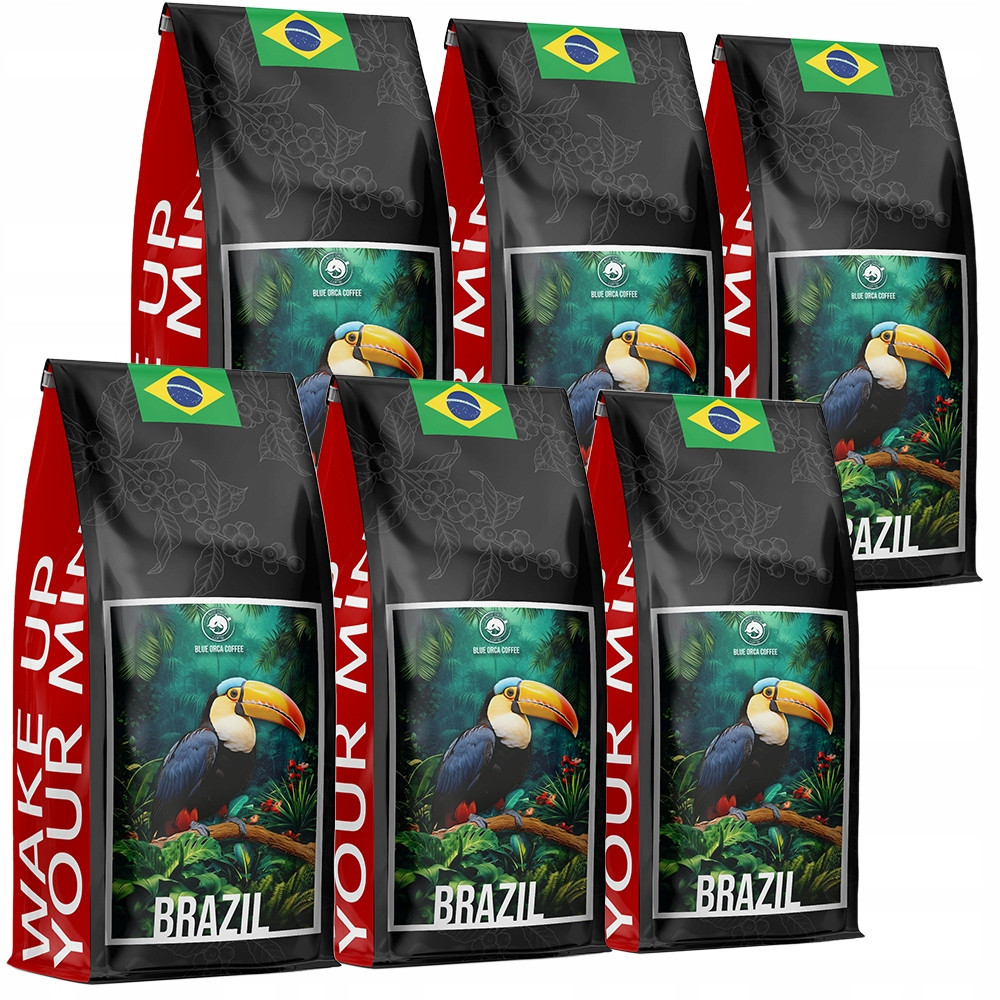 Káva Zrnková Brazílie 6kg Čerstvě Pražená 100% Arabica Blue Orca Coffee