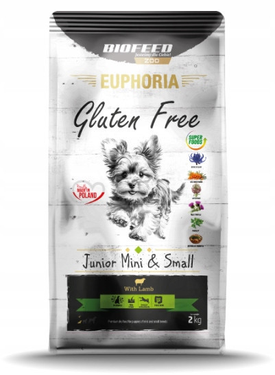 Euphoria Gluten Free štěňata mini a malých plemen jehněčí 12kg