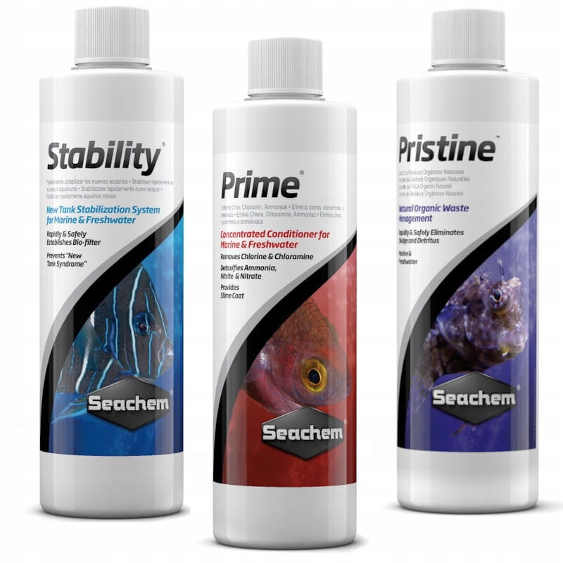 Seachem Stability Pristine Prime do akvária 3x325ml sada přípravků